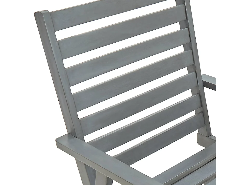 Cadeiras jantar p/ jardim 2 pcs madeira acácia maciça cinzento