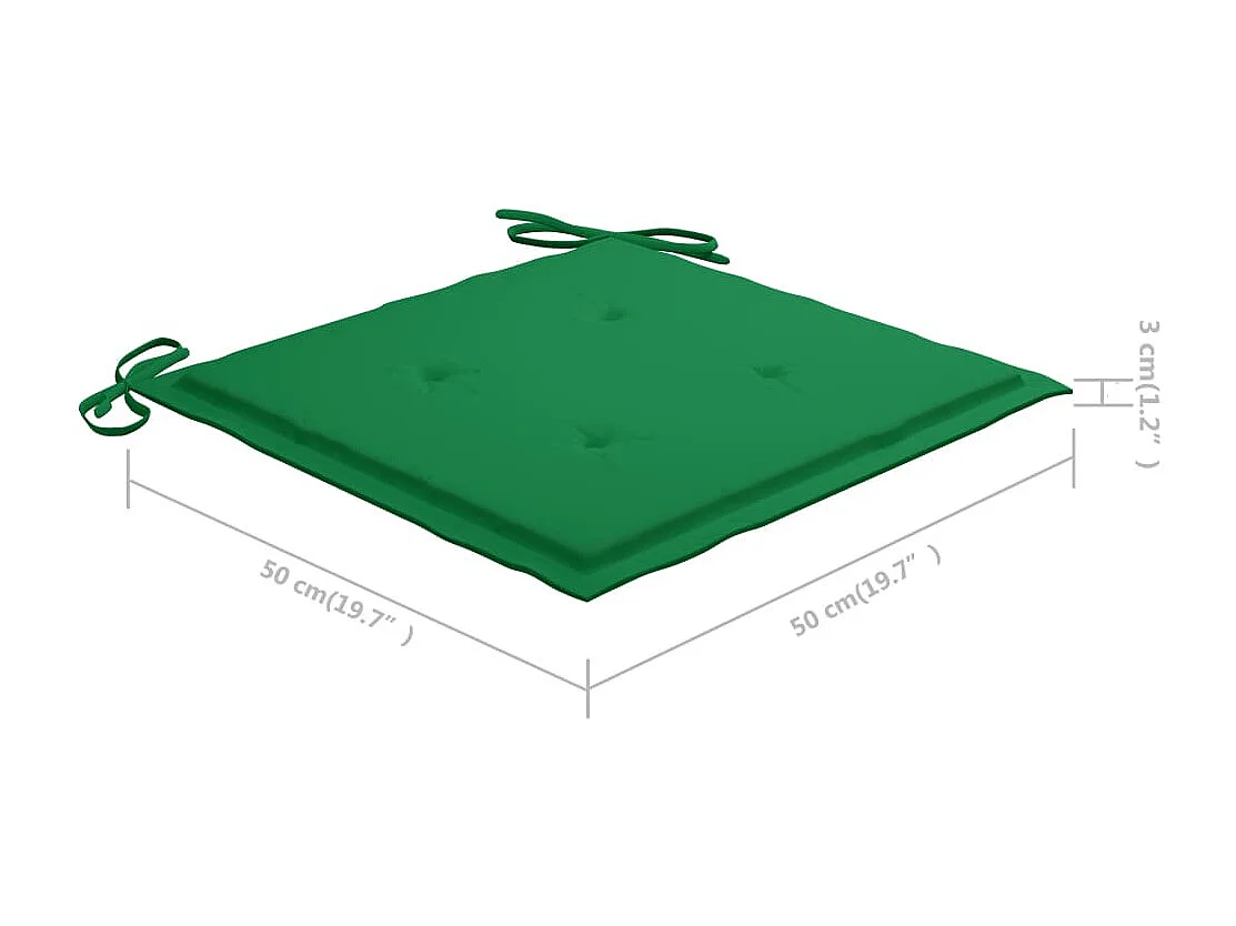 Garten-Essstühle mit Kissen 3 Stk. Massivholz Akazie