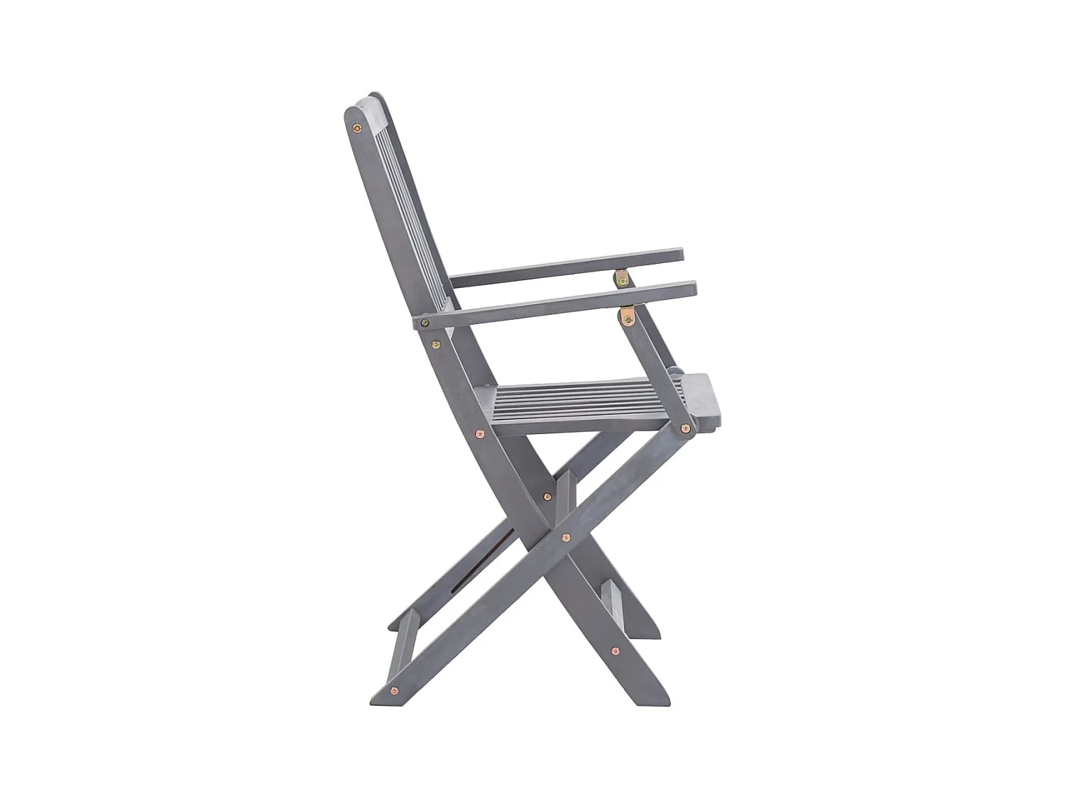 Chaises pliables d'extérieur lot de 2 Bois d'acacia solide