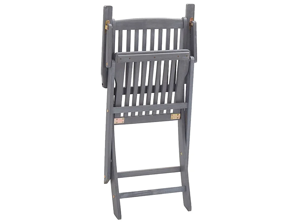 Sedie da Giardino Pieghevoli 2 pz in Legno Massello d'Acacia