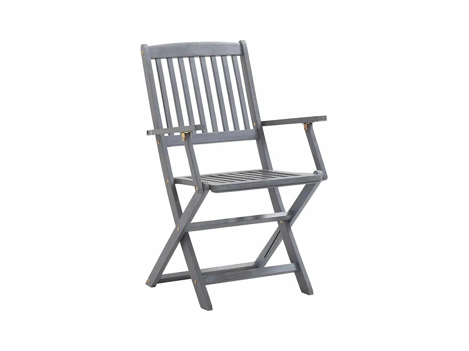 Sedie da Giardino Pieghevoli 4pz con Cuscini in Massello Acacia