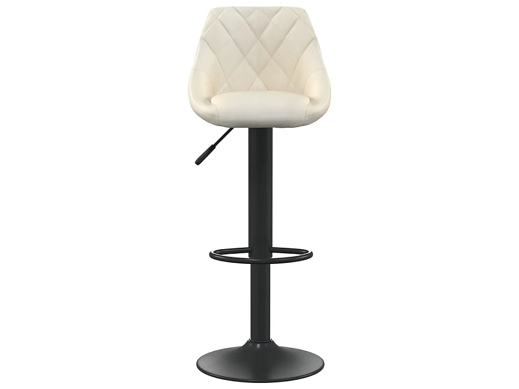 Barhocker 2 Stk. Creme Samt