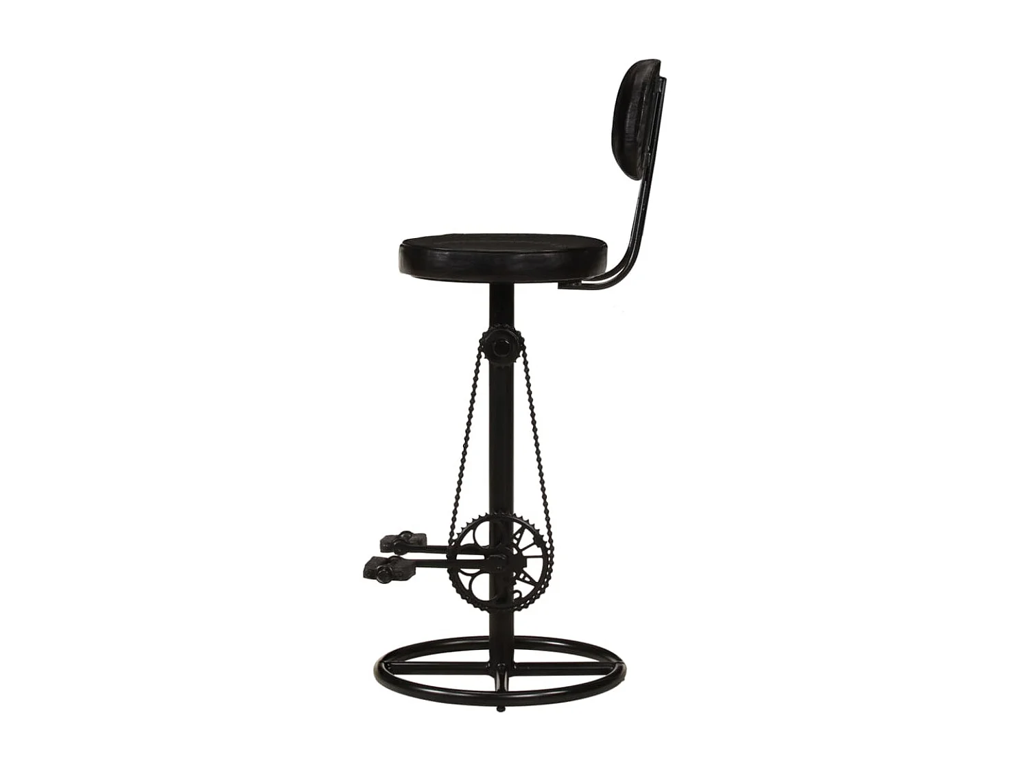 Barhocker 2 Stk. Schwarz Echtes Ziegenleder