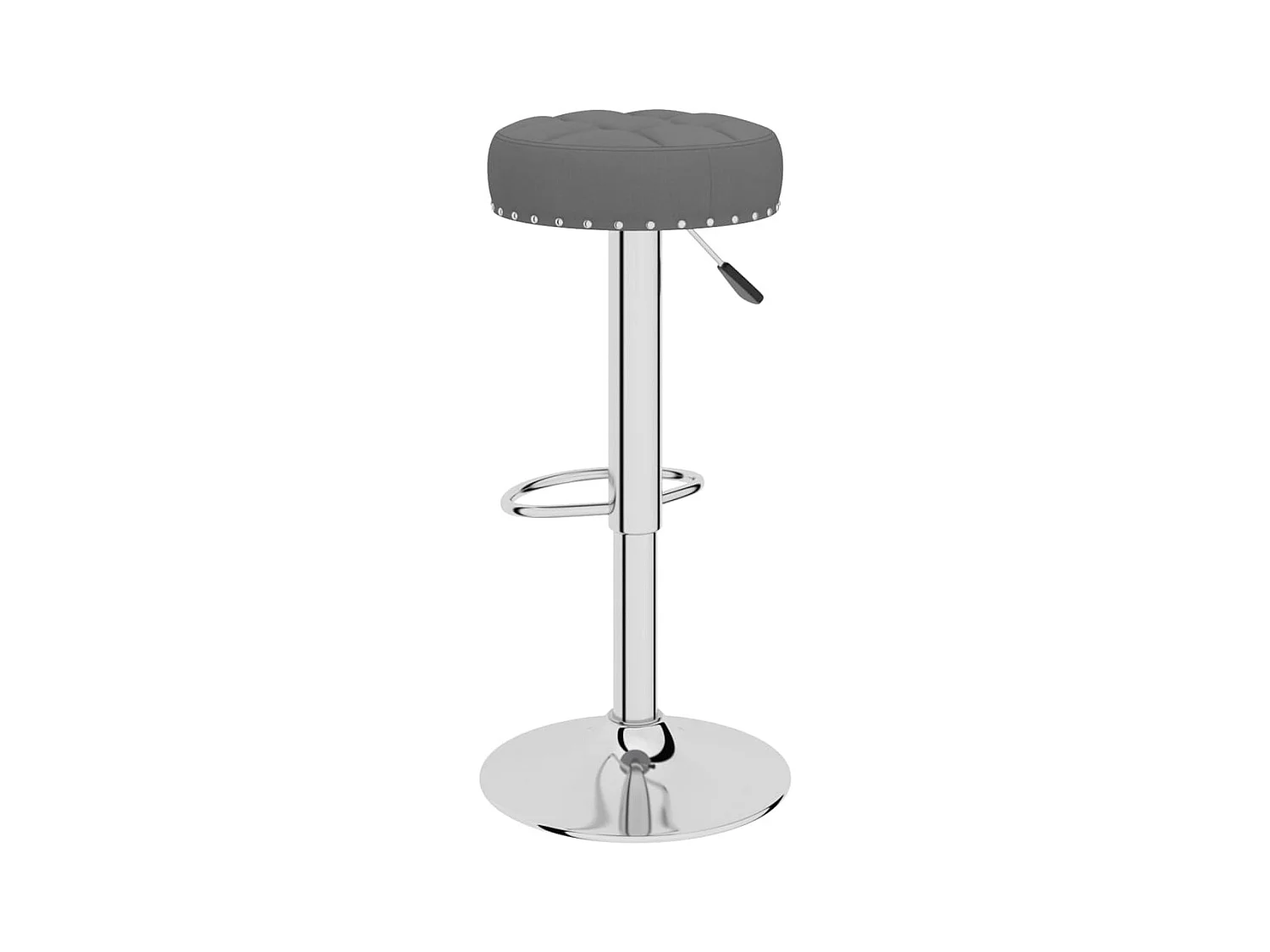 Tabourets de bar lot de 2 gris foncé tissu