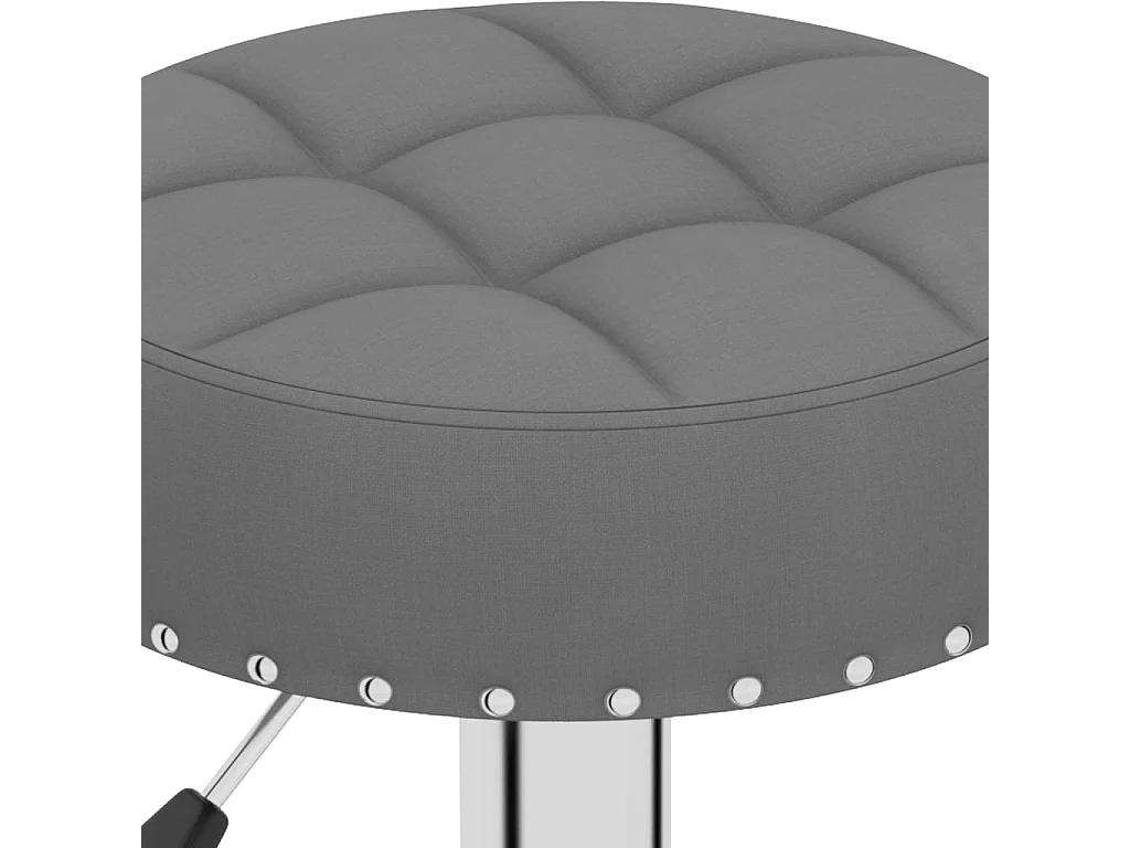 Tabourets de bar lot de 2 gris foncé tissu