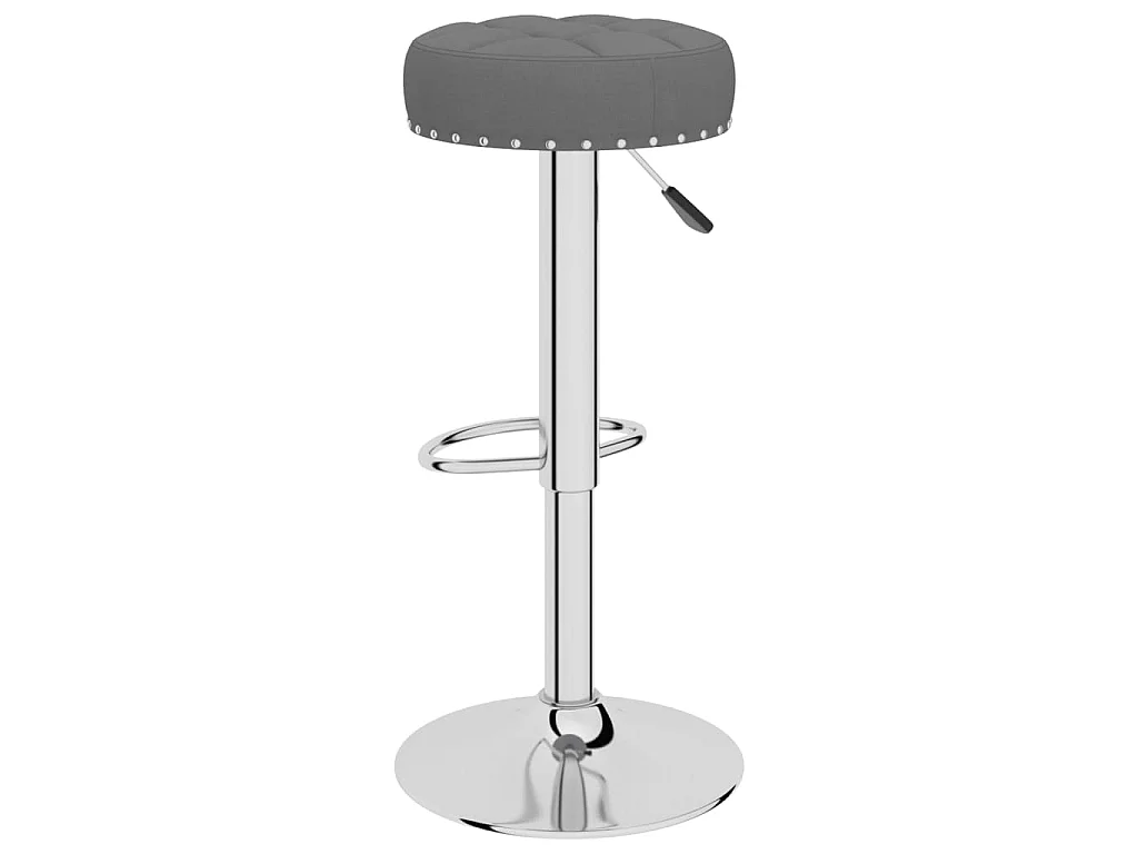 Tabourets de bar lot de 2 gris foncé tissu