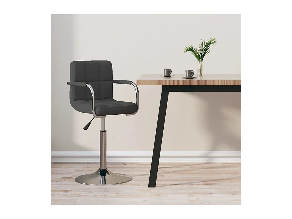 Tabouret de bar Gris foncé Tissu