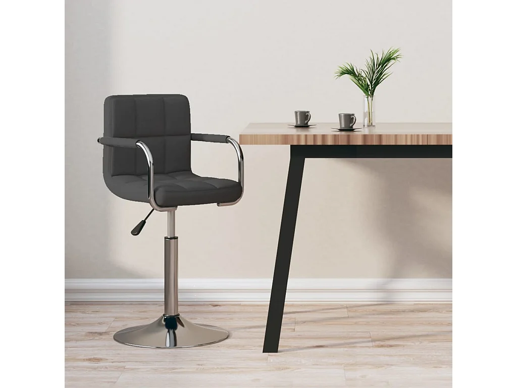 Tabouret de bar Gris foncé Tissu