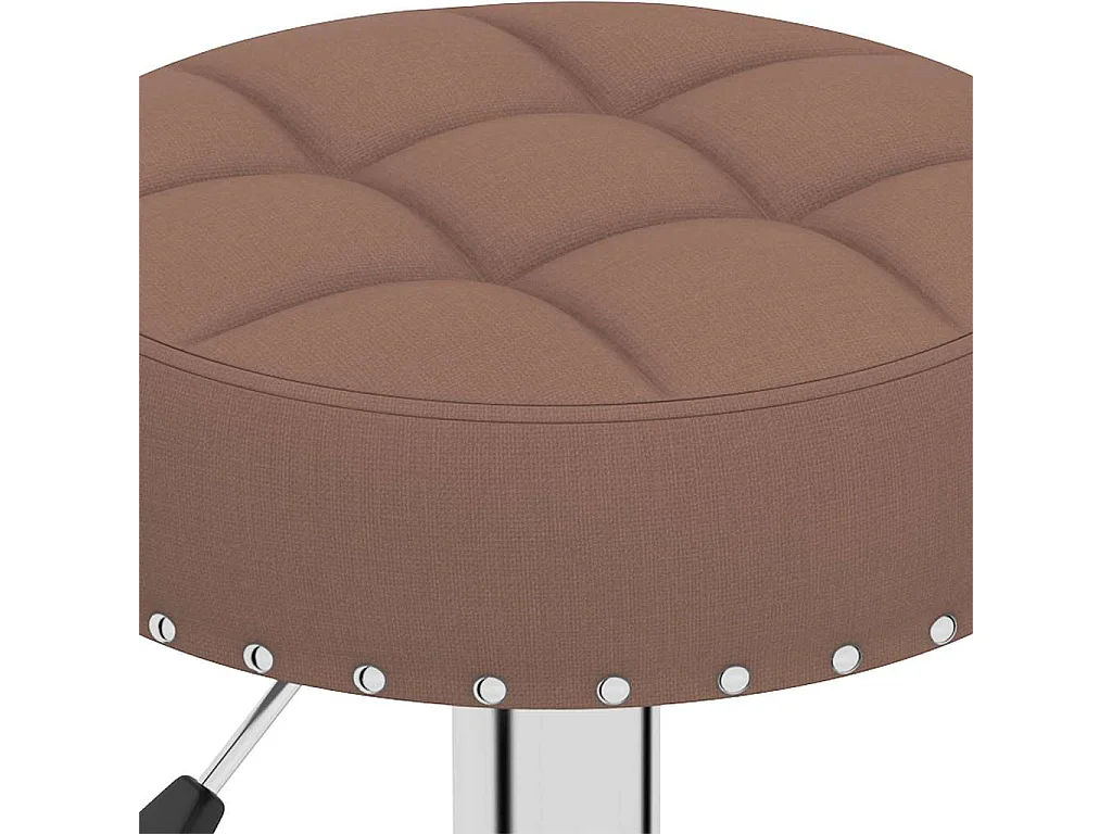 Tabourets de bar lot de 2 marron tissu