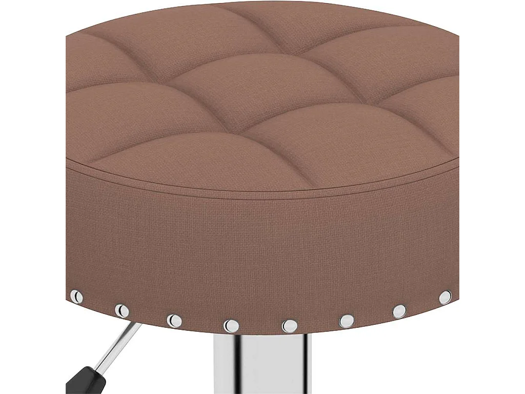 Bancos de bar 2 pcs tecido castanho