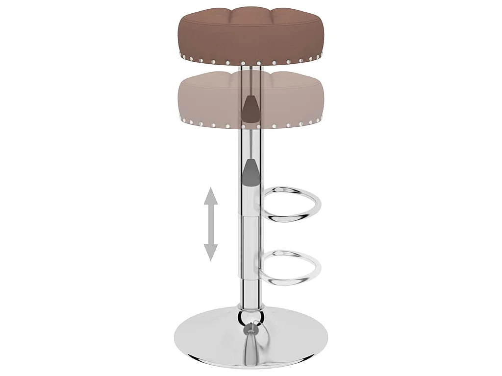 Bancos de bar 2 pcs tecido castanho