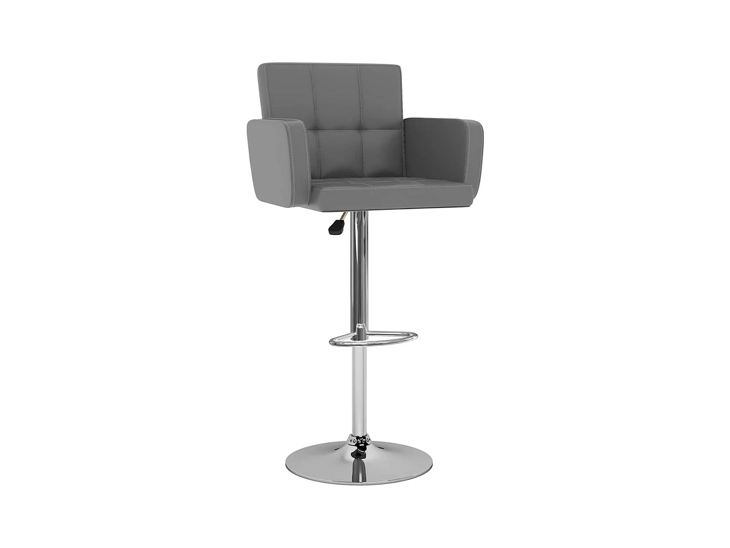 Barhocker 2 Stk. Grau Kunstleder