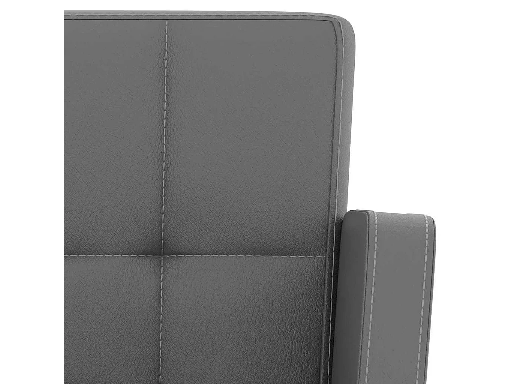 Barhocker 2 Stk. Grau Kunstleder