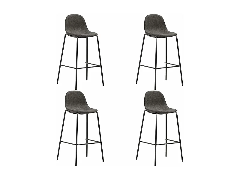 Barstoelen 4 st stof donkergrijs