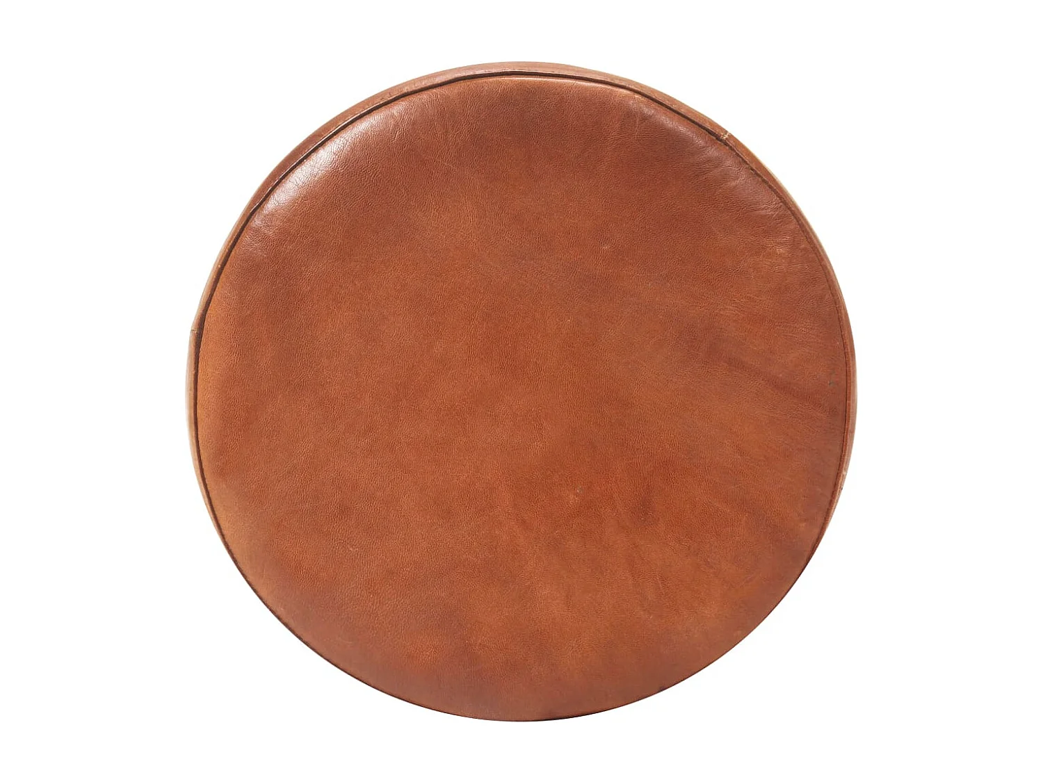 Tabourets de bar lot de 2 marron cuir véritable