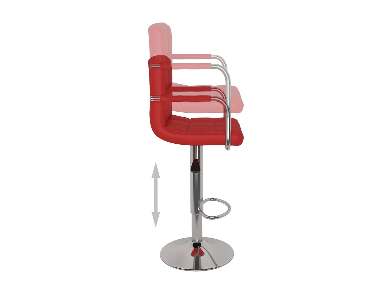 Tabourets de bar lot de 2 rouge bordeaux similicuir