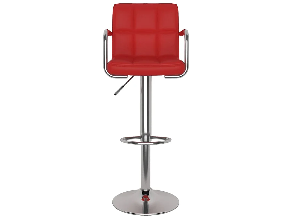 Tabourets de bar lot de 2 rouge bordeaux similicuir