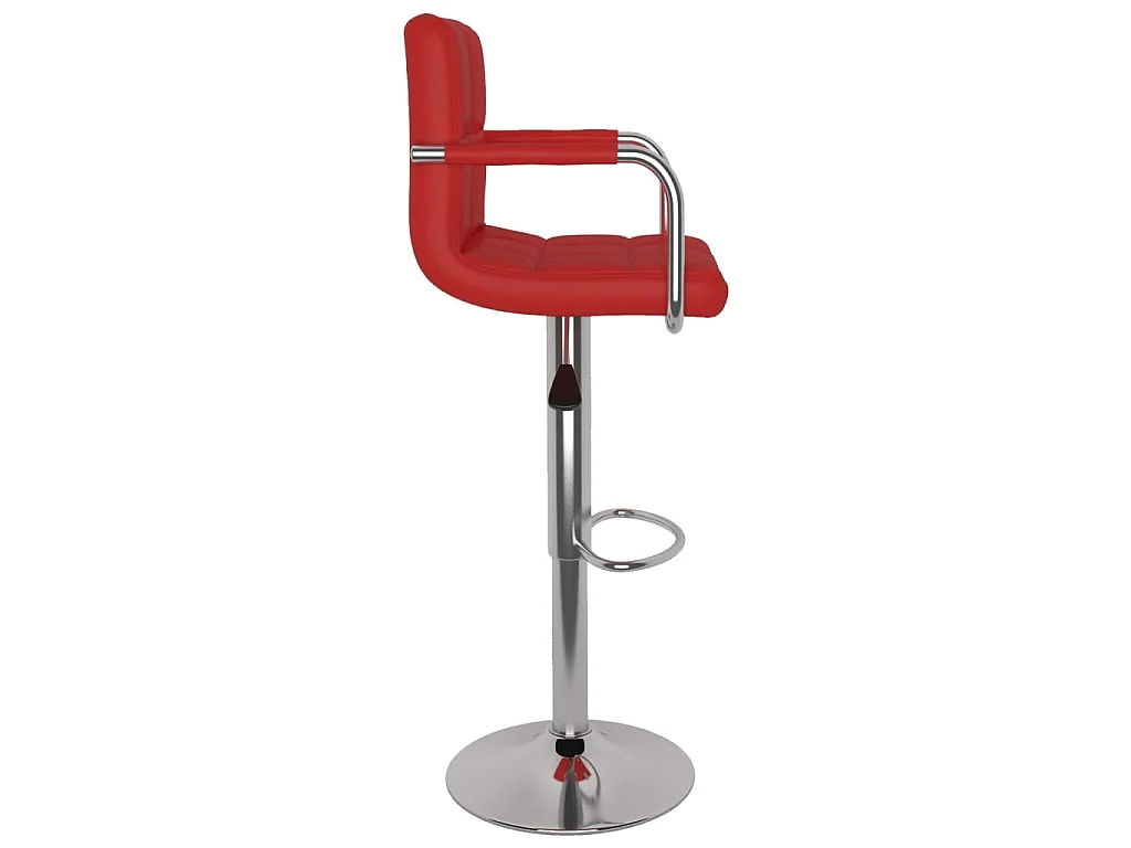 Tabourets de bar lot de 2 rouge bordeaux similicuir