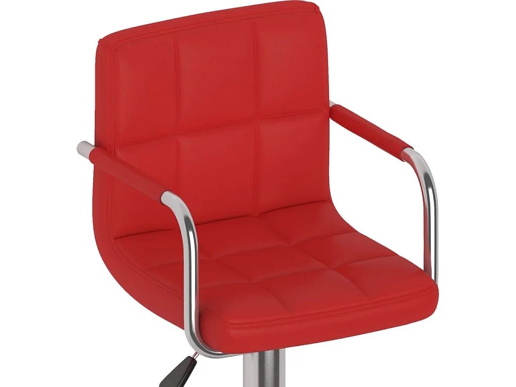 Tabourets de bar lot de 2 rouge bordeaux similicuir