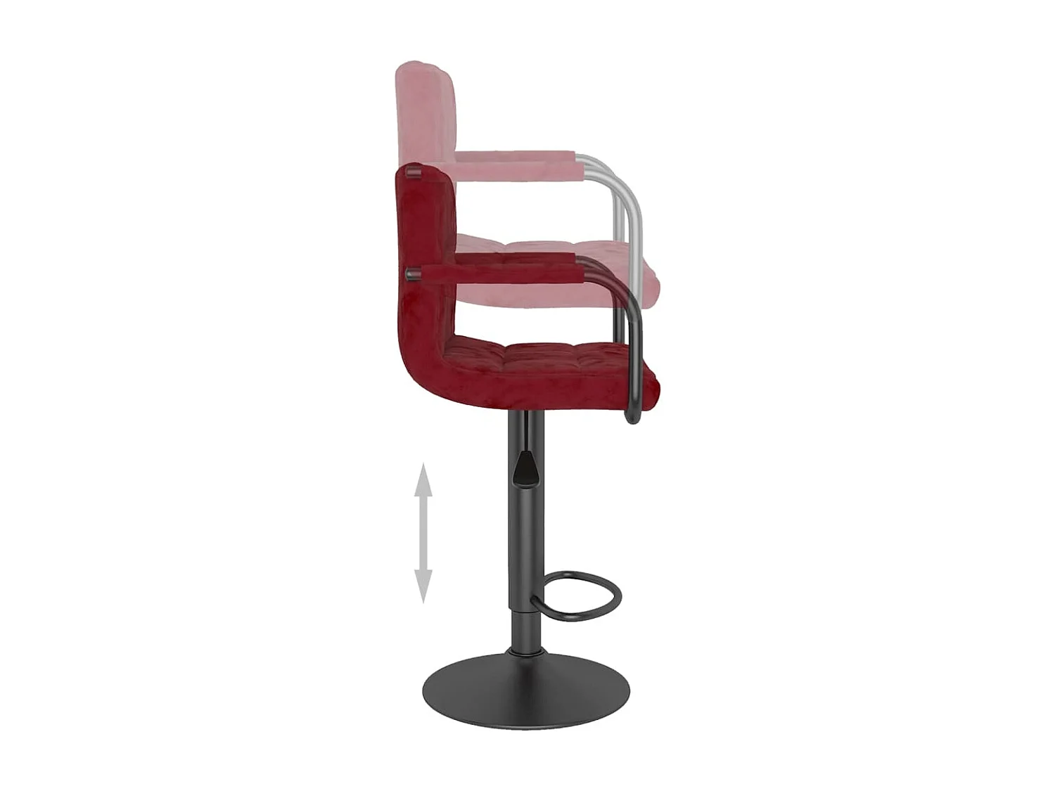 Bancos de bar 2 pcs veludo vermelho tinto