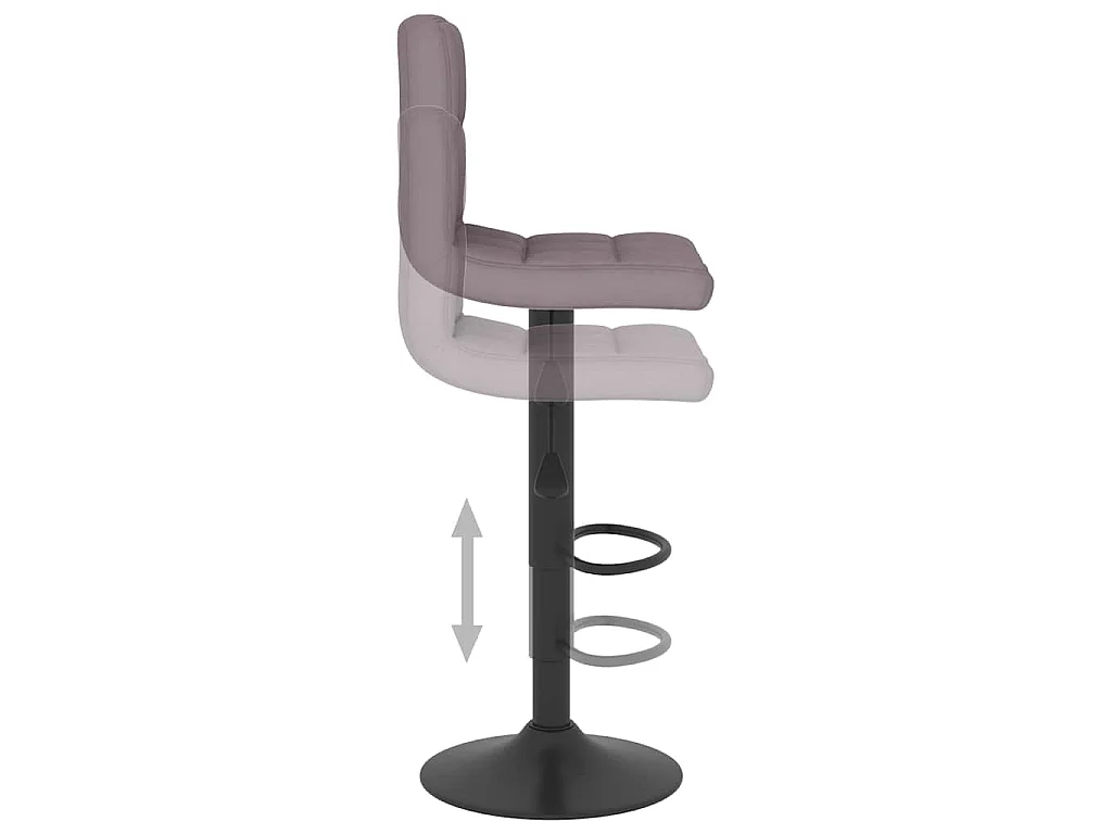 Taburete de cocina de tela gris taupé