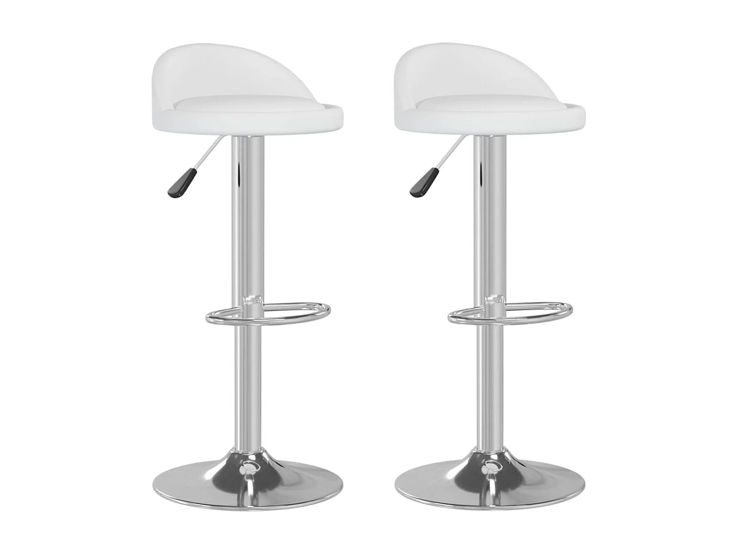 Tabourets de bar lot de 2 blanc similicuir