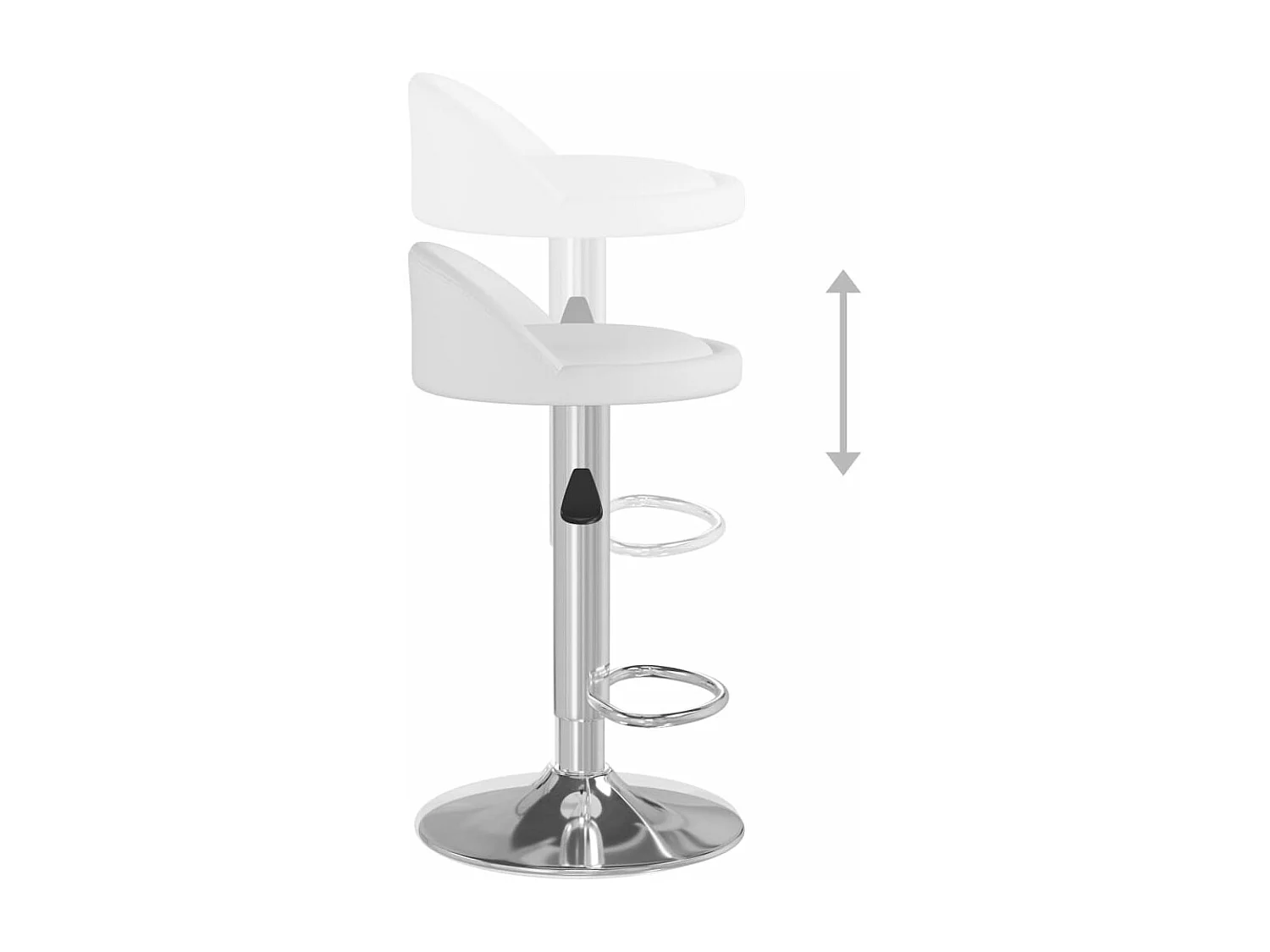 Tabourets de bar lot de 2 blanc similicuir