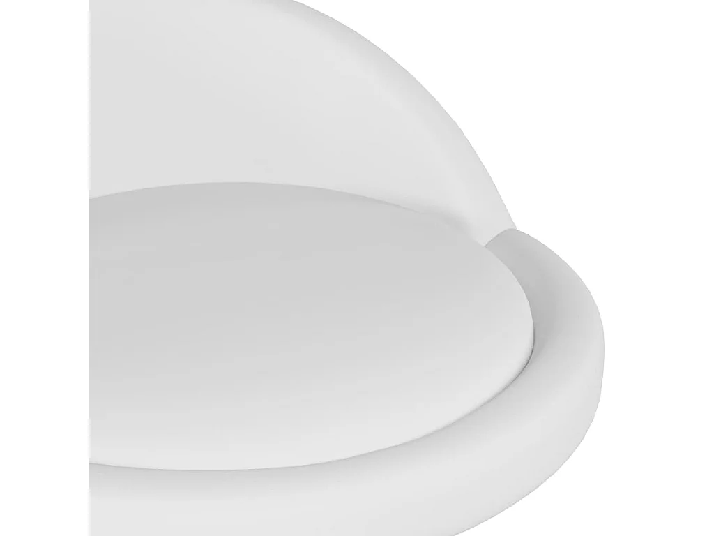 Tabourets de bar lot de 2 blanc similicuir