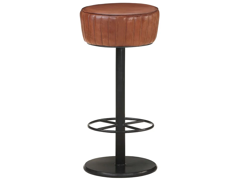 Tabouret de bar Marron Cuir véritable