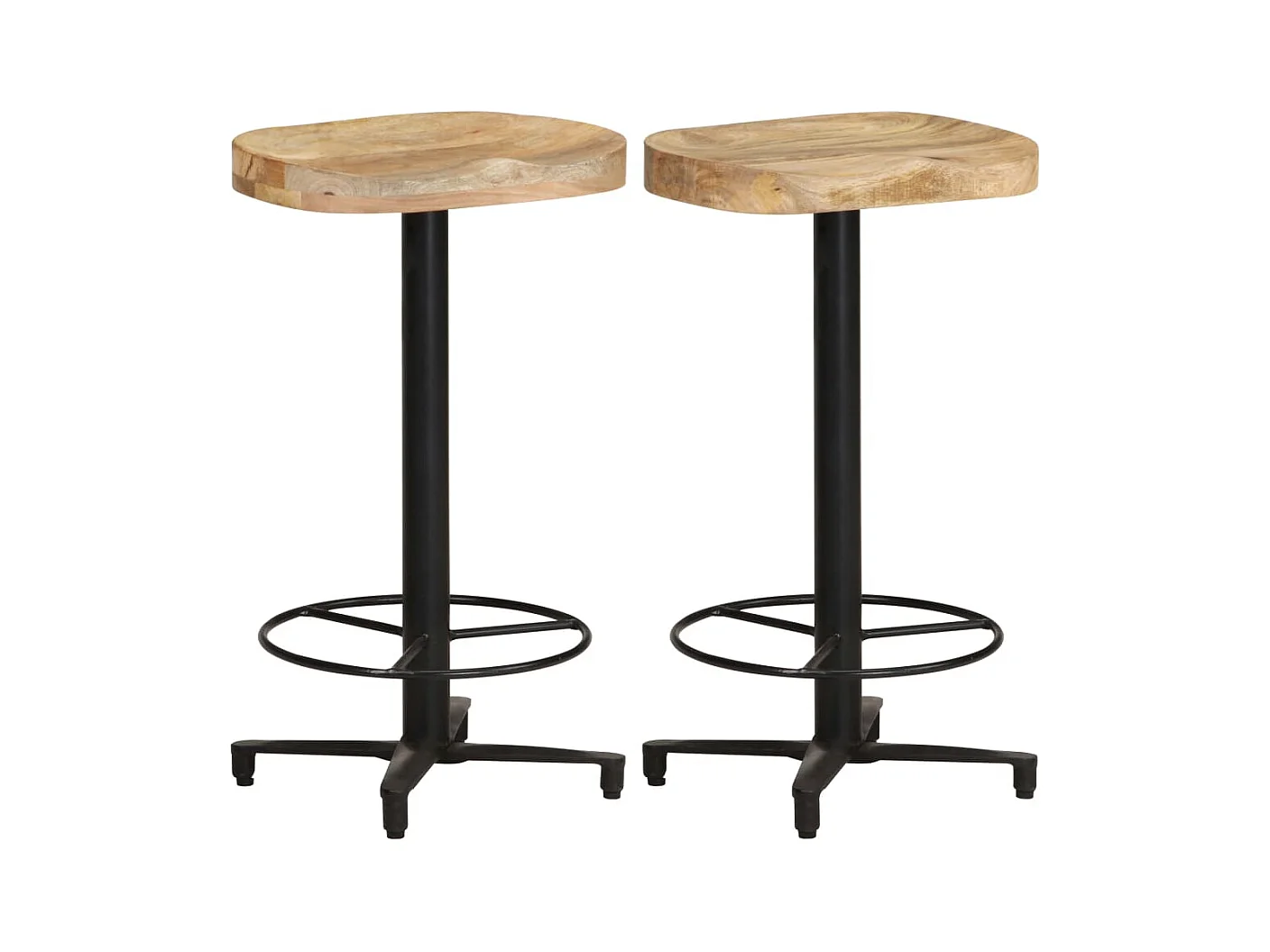 Barhocker 2 Stk. 66 cm Mango Massivholz