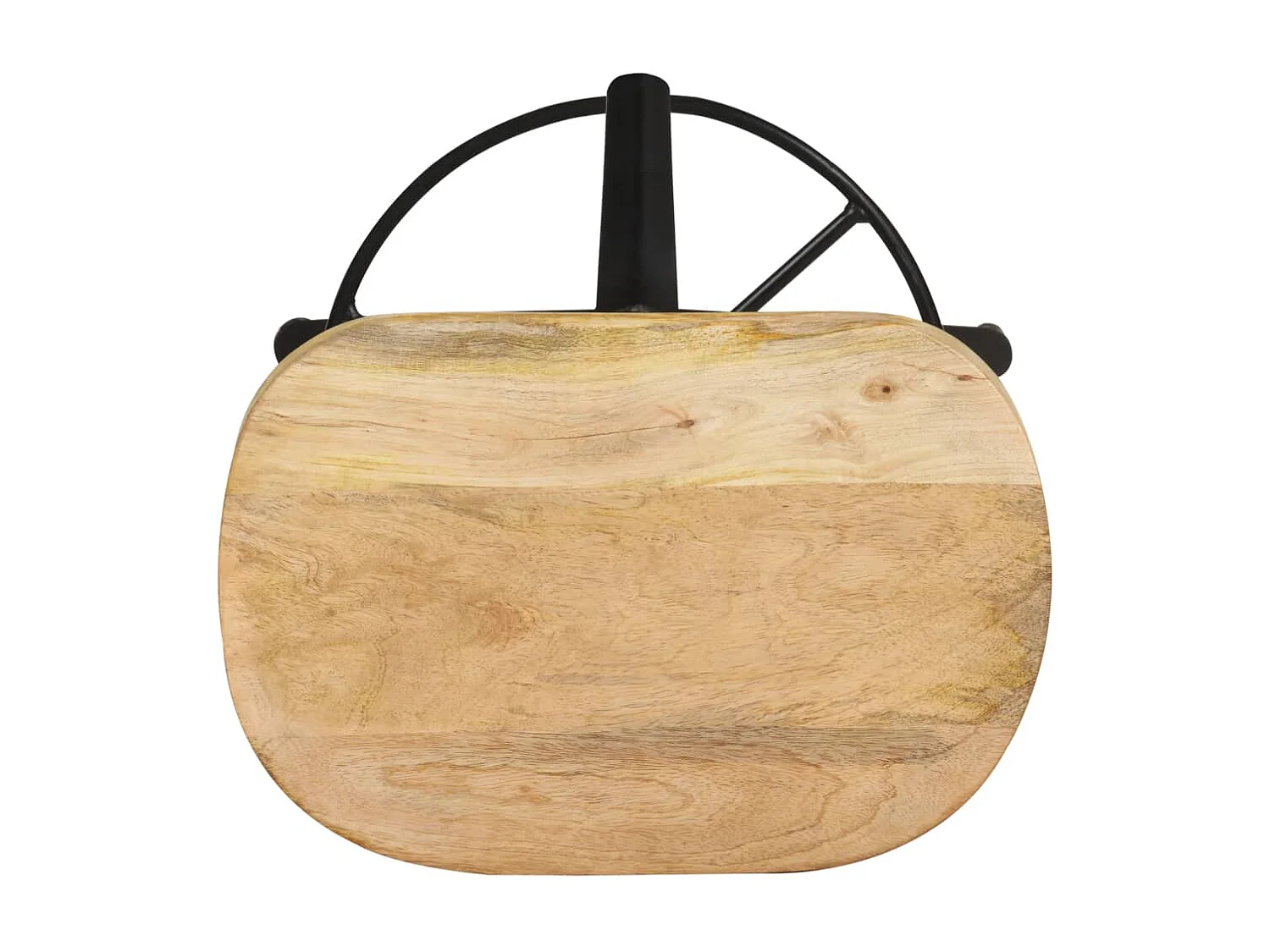 Barkrukken 2 st 66 cm massief mangohout