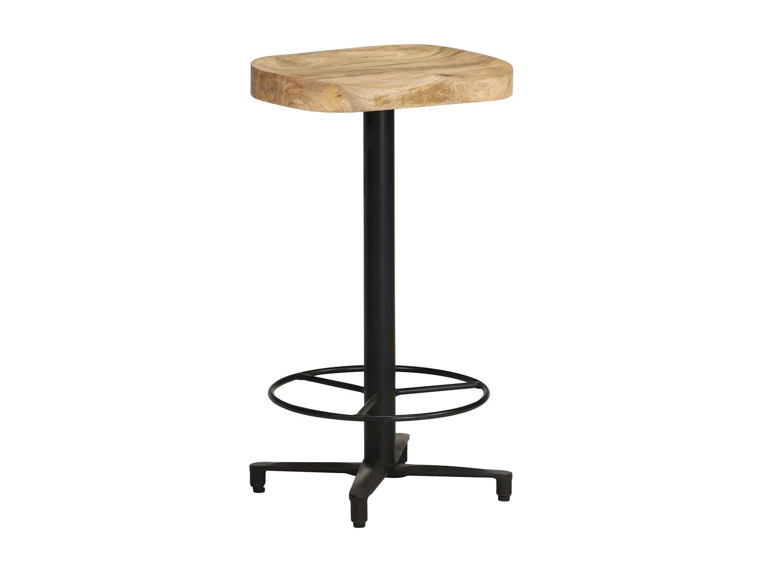 Barkrukken 2 st 66 cm massief mangohout