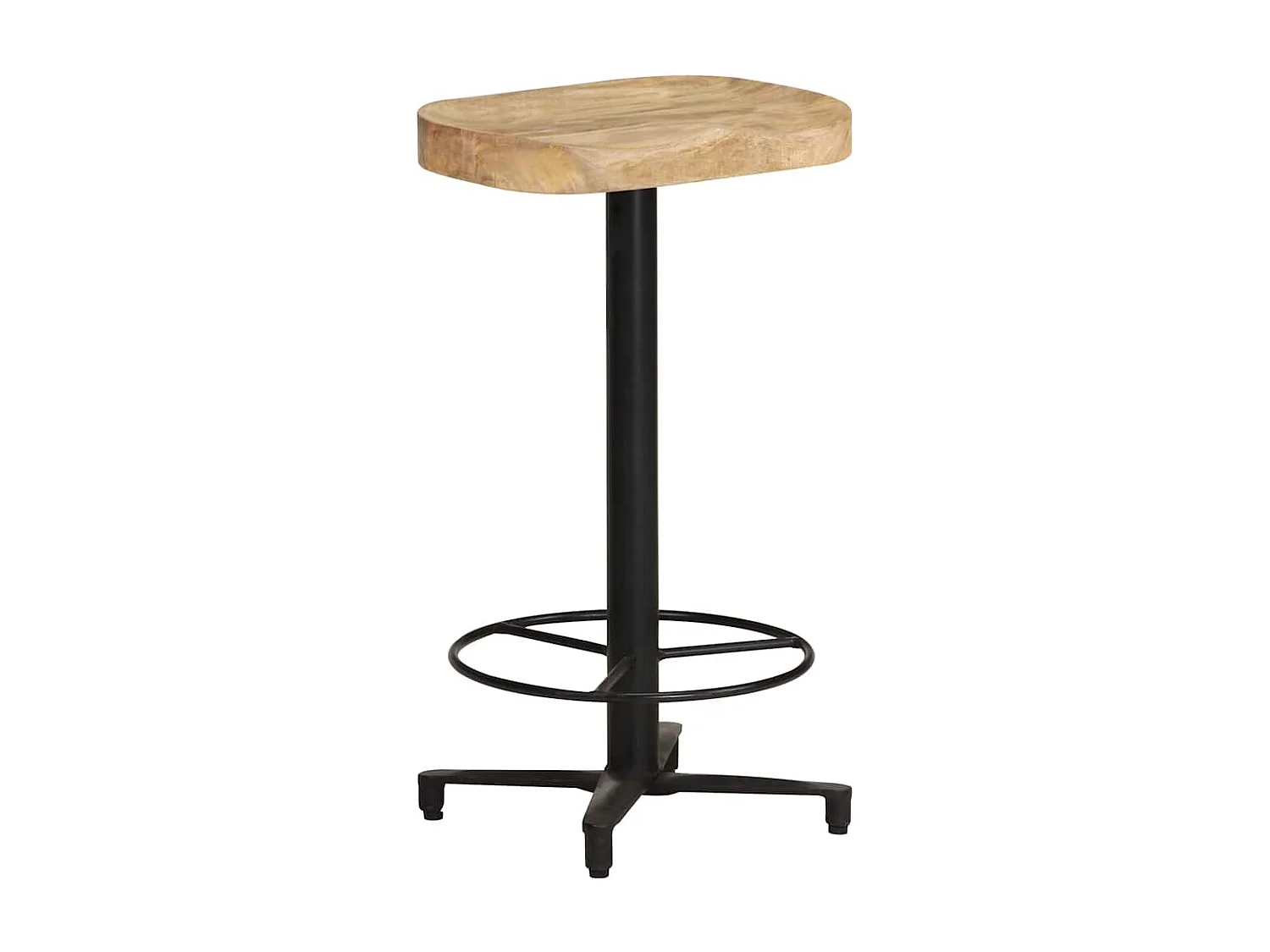 Barkrukken 2 st 66 cm massief mangohout