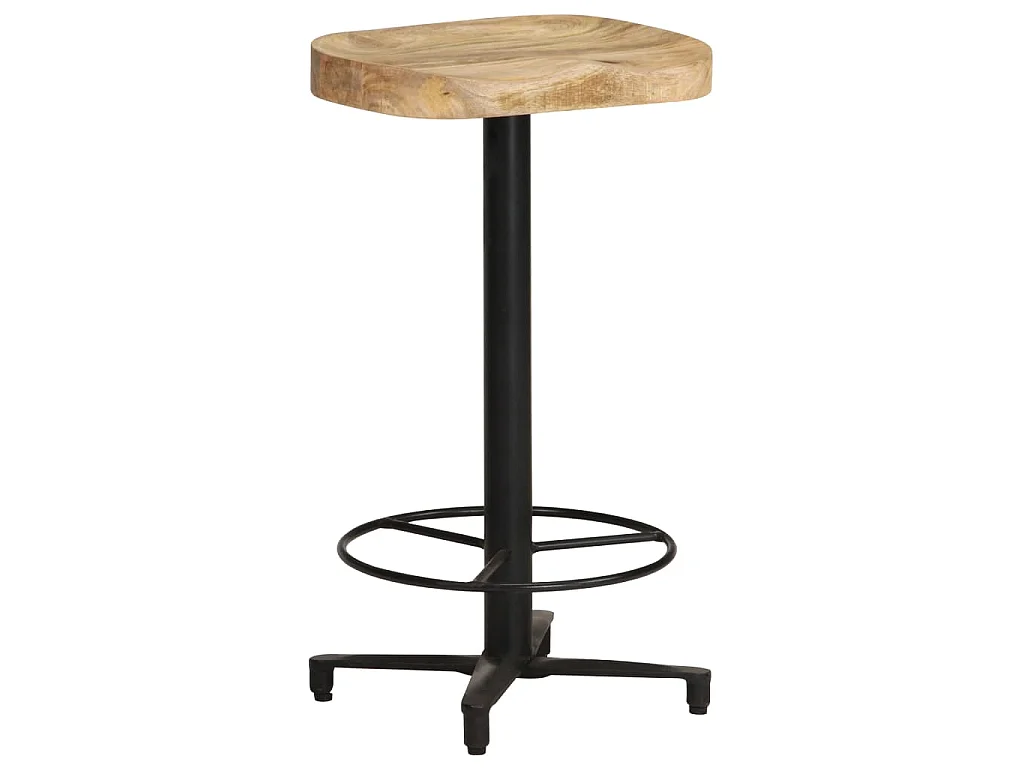 Sgabelli da Bar 2 pz 66 cm in Legno Massello di Mango