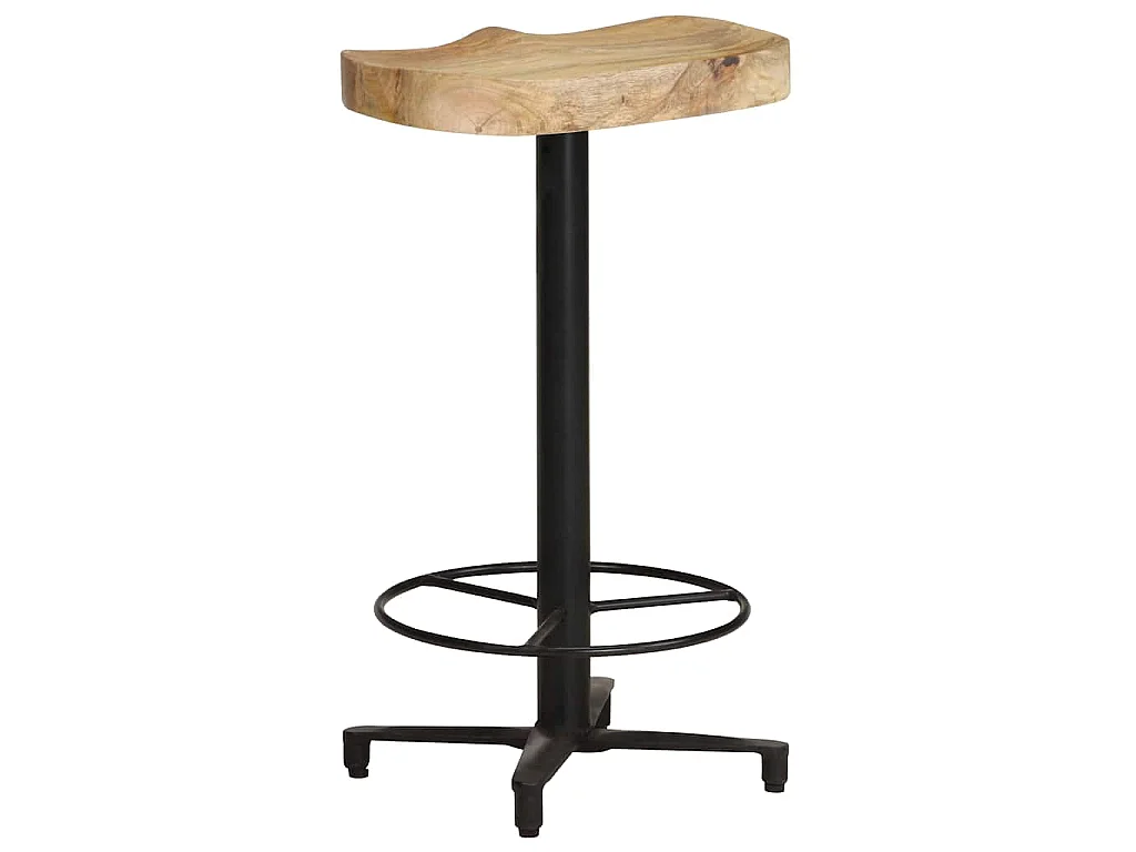 Tabourets de bar lot de 2 66 cm bois de manguier massif