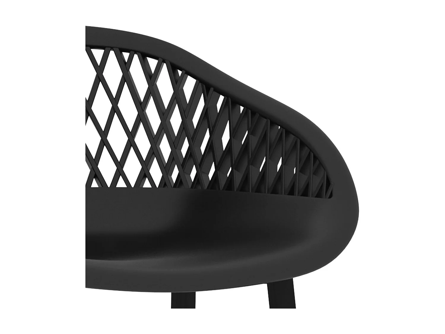 Chaises de bar lot de 2 noir