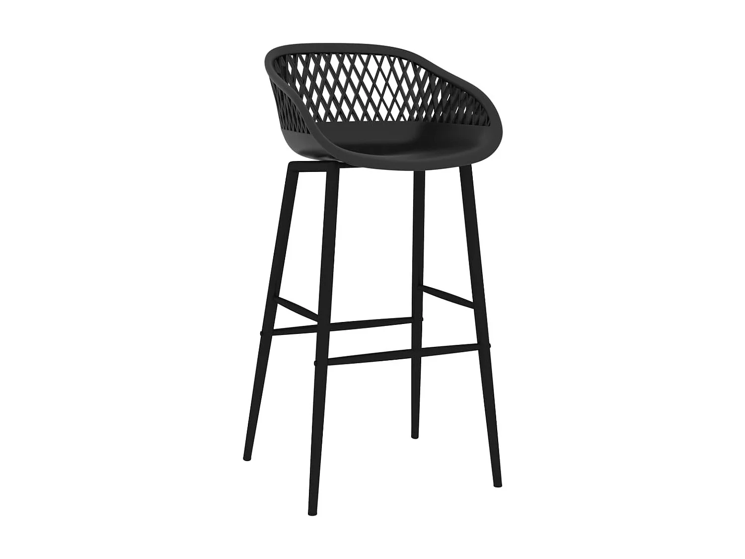 Cadeiras de bar 2 pcs preto