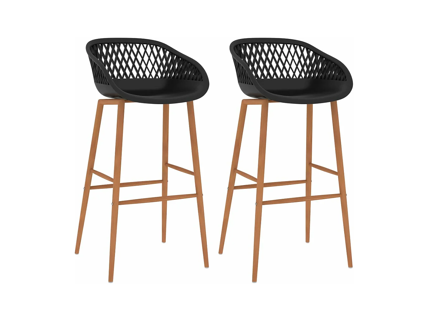 Chaises de bar lot de 2 noir