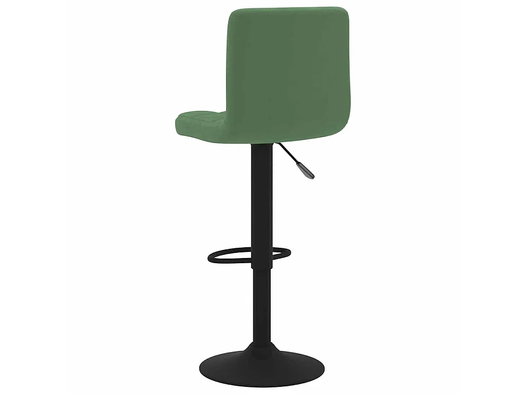 Tabourets de bar lot de 2 vert foncé velours