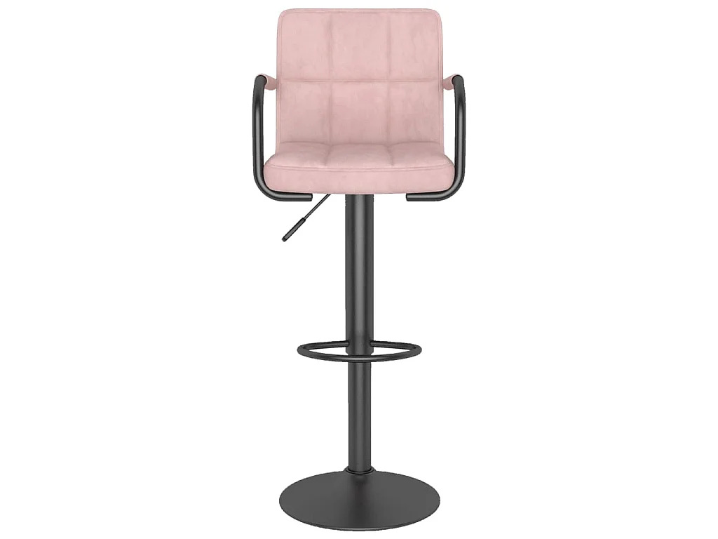 Taburetes de cocina 2 unidades terciopelo rosa
