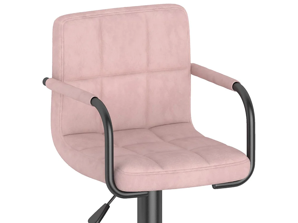 Taburetes de cocina 2 unidades terciopelo rosa