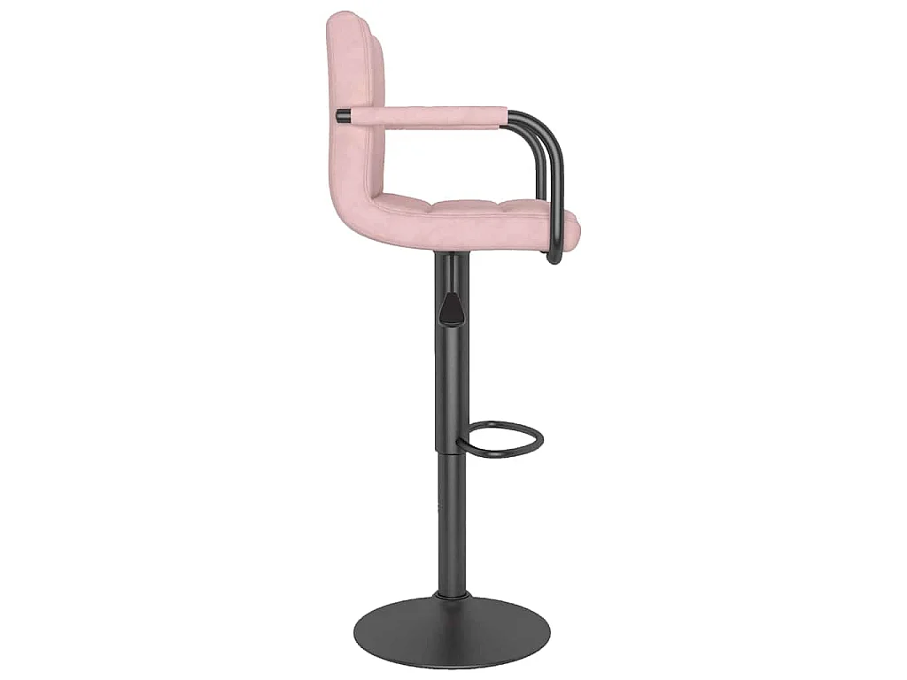 Barhocker 2 Stk. Rosa Samt