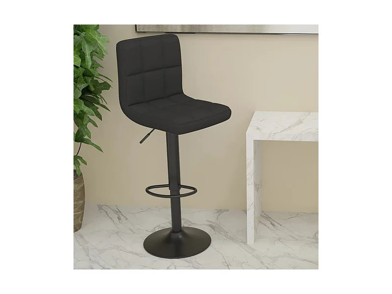 Barhocker Schwarz Stoff