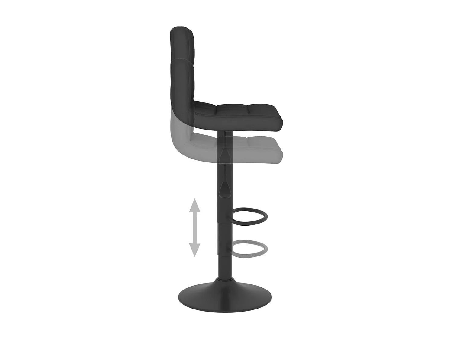 Barhocker Schwarz Stoff