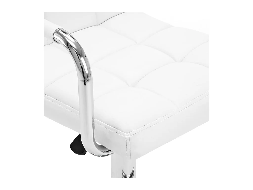 Barstoelen 2 st kunstleer wit