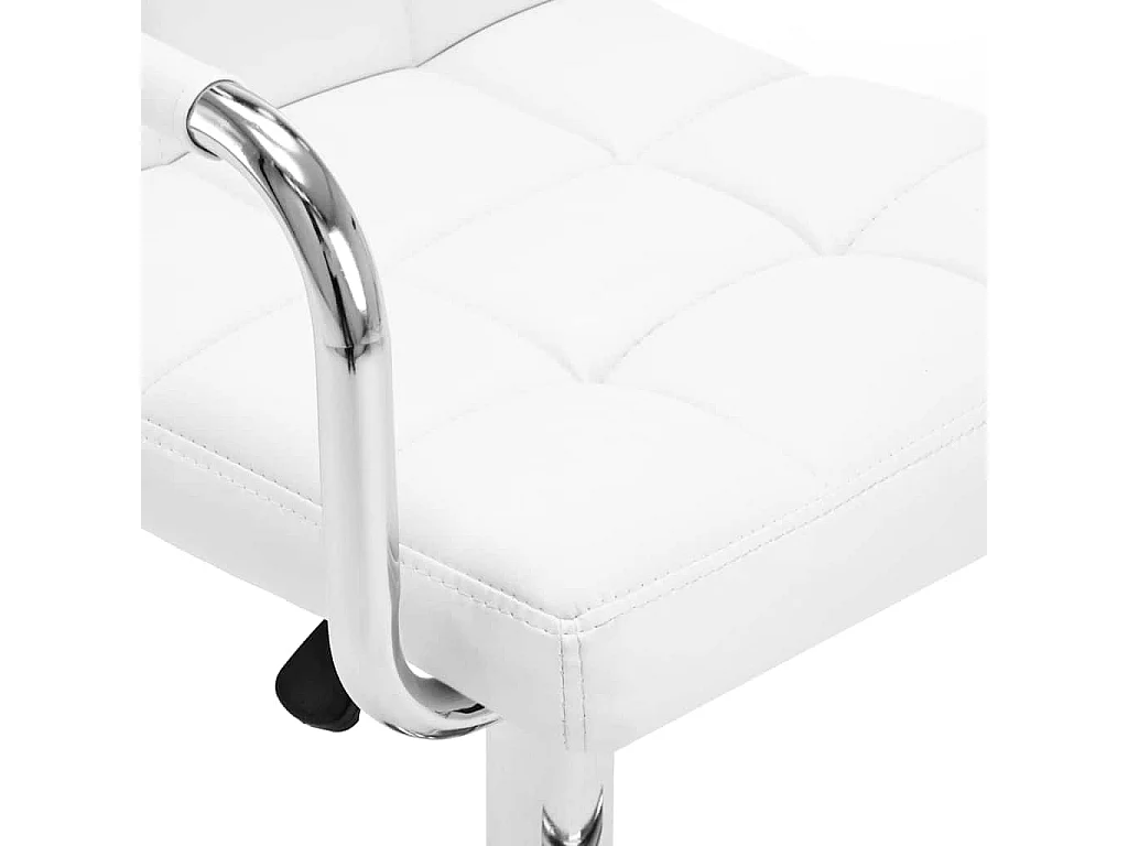 Tabourets de bar lot de 2 blanc similicuir