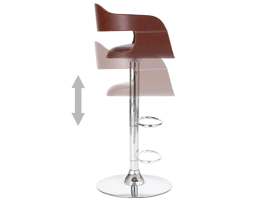 Tabouret de bar Marron Similicuir