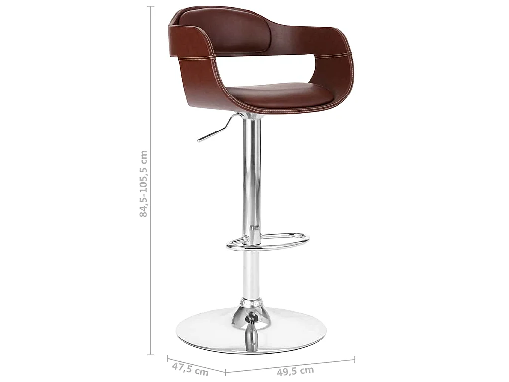 Tabouret de bar Marron Similicuir