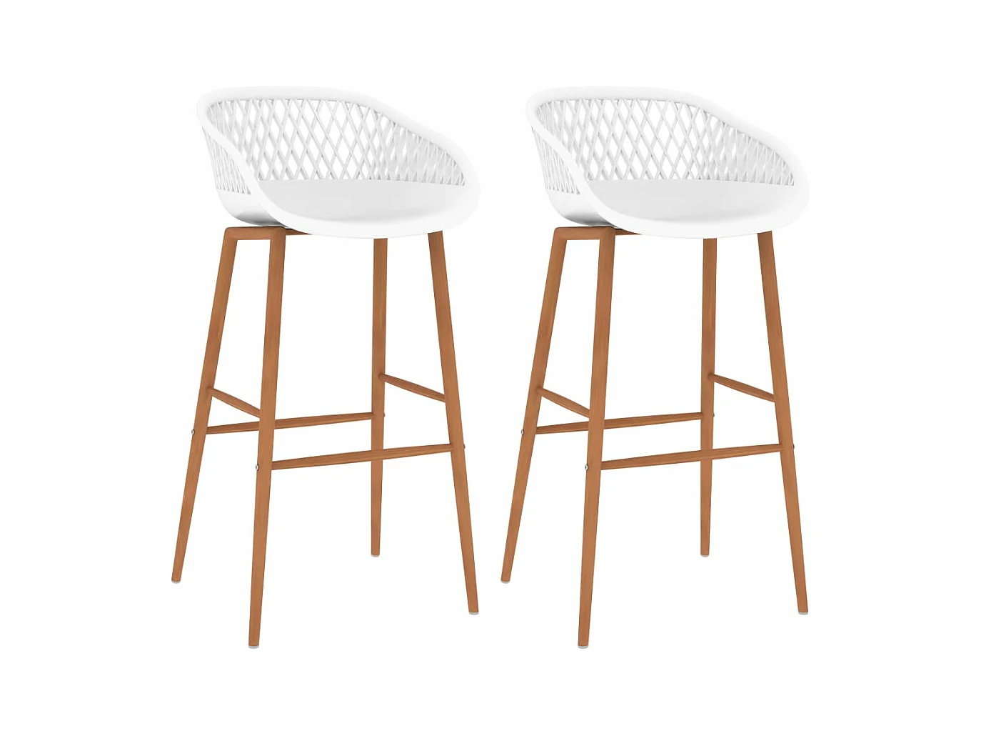 Chaises de bar lot de 2 blanc