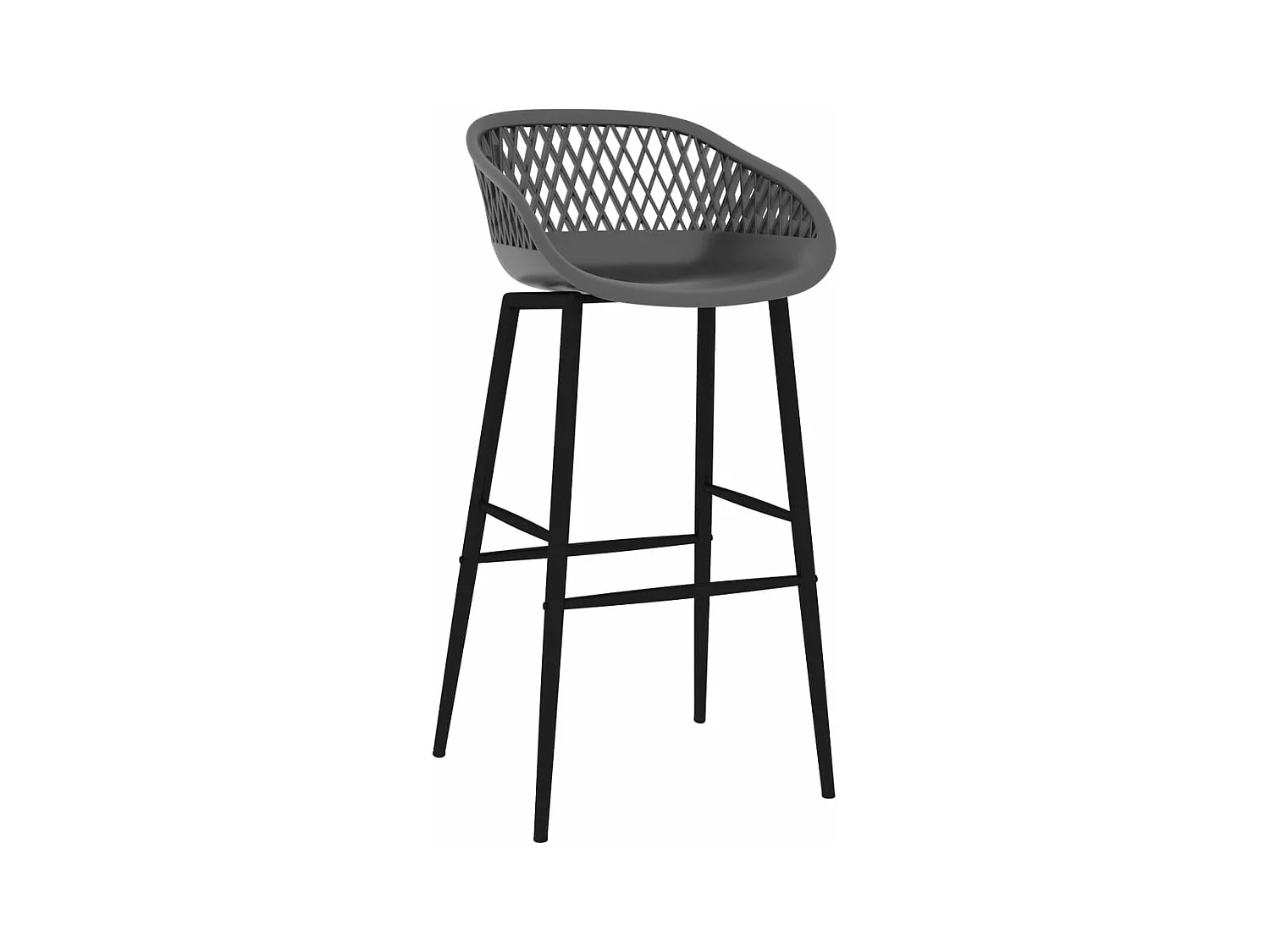 Barstoelen 4 st grijs